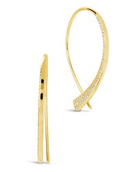 Carlotta CZ Threader Earrings - Gold