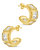 Cassia CZ Huggie Hoop Earrings