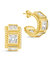 Cassia CZ Huggie Hoop Earrings - Gold