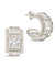 Cassia CZ Huggie Hoop Earrings - Silver