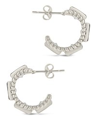 Cassia CZ Huggie Hoop Earrings