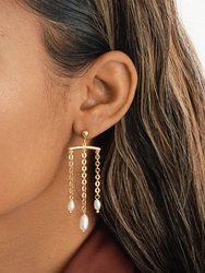 Chains & Pearls Chandelier Drop Earrings