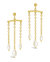 Chains & Pearls Chandelier Drop Earrings - Gold