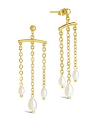 Chains & Pearls Chandelier Drop Earrings