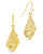 Chrissy CZ Molten Metal Dangle Earrings - Gold