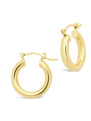 Chunky Tube Hoops - Gold