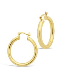 Chunky Tube Hoops - Gold