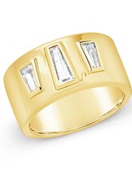 Colsie Tapered CZ Cigar Band Ring - Gold