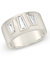 Colsie Tapered CZ Cigar Band Ring - Silver