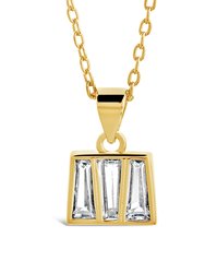 Colsie Tapered CZ Pendant Necklace