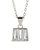 Colsie Tapered CZ Pendant Necklace