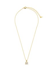 Colsie Tapered CZ Pendant Necklace - Gold