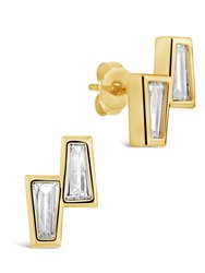 Colsie Tapered CZ Stud Earrings - Gold