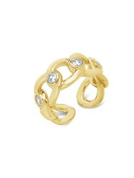 Curb Chain Open Band Ring - Gold