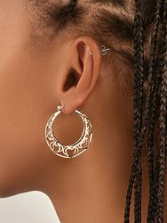 Cut Out Heart Hoops