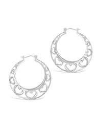 Cut Out Heart Hoops