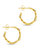 CZ Studded Figaro Link Hoops