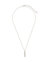 CZ Studded Figaro Link Pendant Necklace
