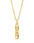 CZ Studded Figaro Link Pendant Necklace - Gold