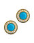 Doria CZ Turquoise Stud Earrings