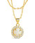 Fabienne CZ & Opal Charm Layered Necklace - Gold