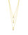 Gia CZ Charm Layered Necklace - Gold