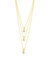 Gia CZ Charm Layered Necklace - Gold