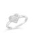 Heart Cut Out Lace Signet Ring - Silver