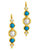 Indra CZ Turquoise & Pearl Hook Earrings