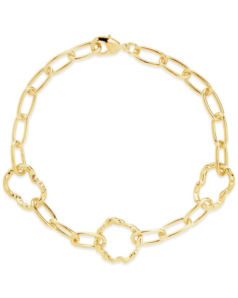 Ira Hammered Chain Bracelet - Gold