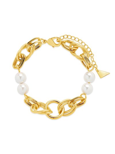Sterling Forever Ivanna Pearl Chain Bracelet product