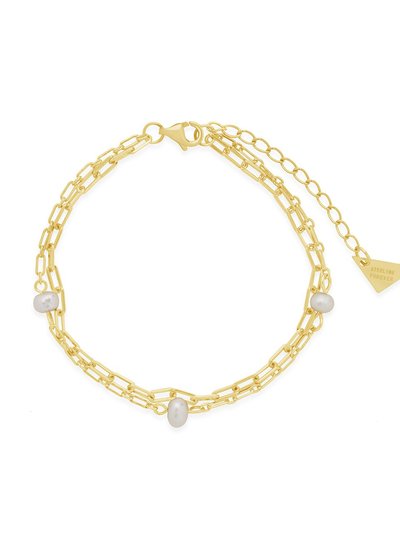 Sterling Forever Ivy Double Chain Bracelet product