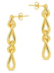 Jacqueline Chain Drop Stud Earrings