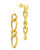Jacqueline Chain Drop Stud Earrings - Gold