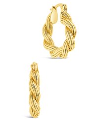 Jean Twist Hoops - Gold