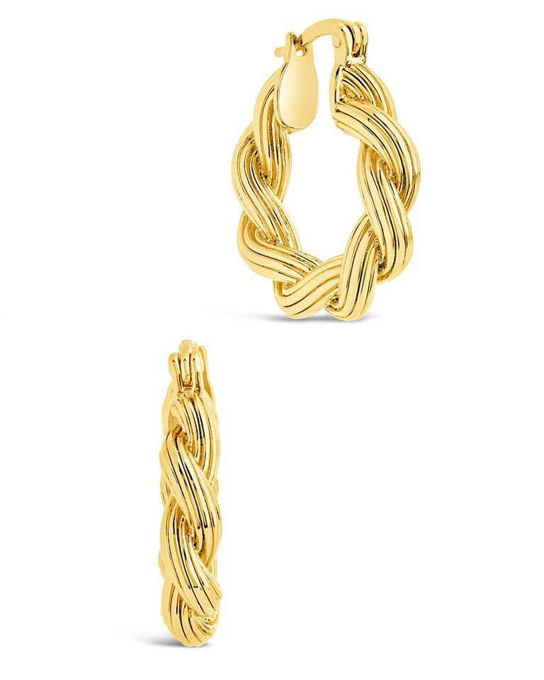 Jean Twist Hoops - Gold