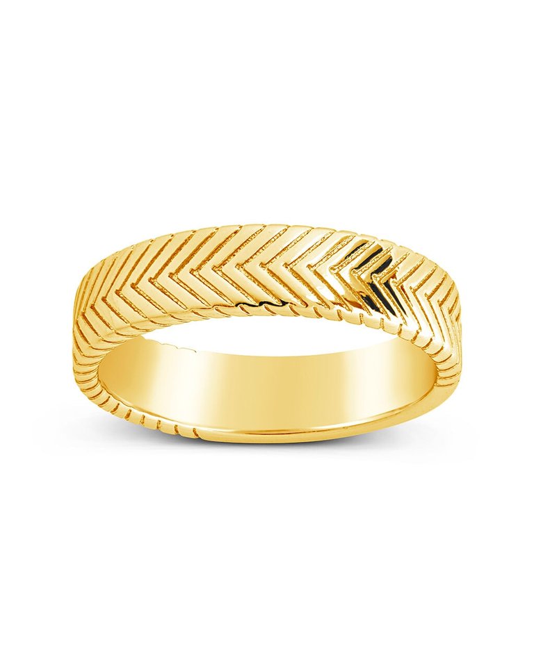 Jeanne Herringbone Chain Ring