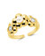 June CZ & Pearl Blossom Open Band Ring - Gold
