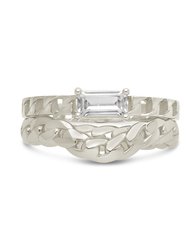 Karter Stacking Ring Set - Silver