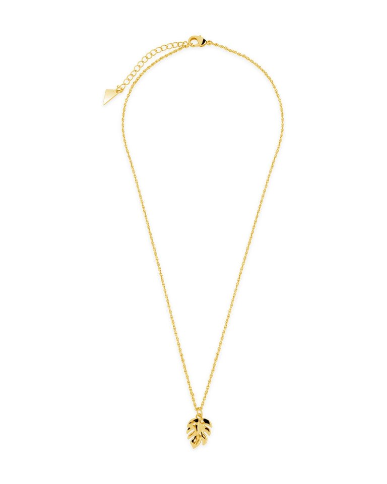 Keilani Leaf Pendant Necklace - Gold