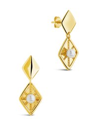 Kenza Drop Earrings - Gold