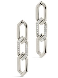 Kinslee Chain Drop Stud Earrings