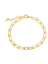 Kinslee CZ Chain Bracelet - Gold