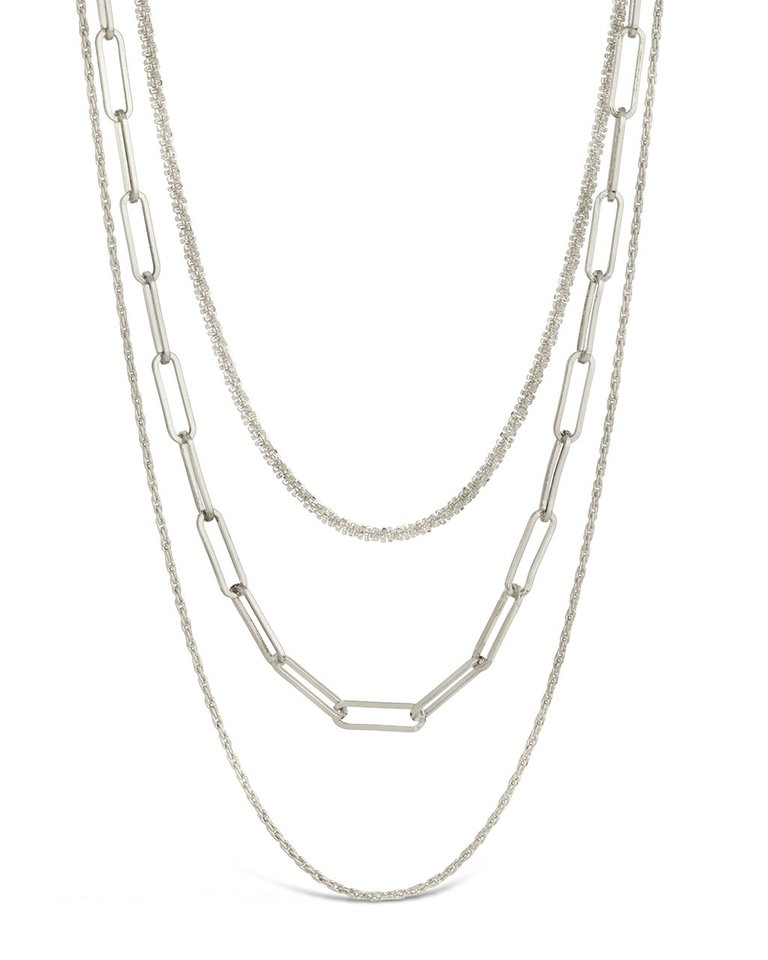 Kori Triple Layered Necklace - Silver