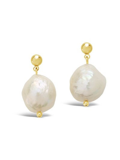 Sterling Forever Large Baroque Pearl Drop Studs product