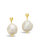 Large Baroque Pearl Drop Studs - Gold