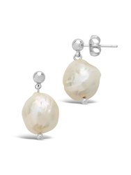 Large Baroque Pearl Drop Studs
