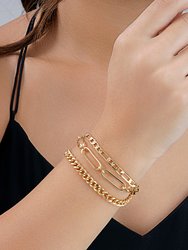 Layered Chain Bolo Bracelet