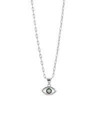 Leidy CZ & Mother of Pearl Evil Eye Pendant Necklace