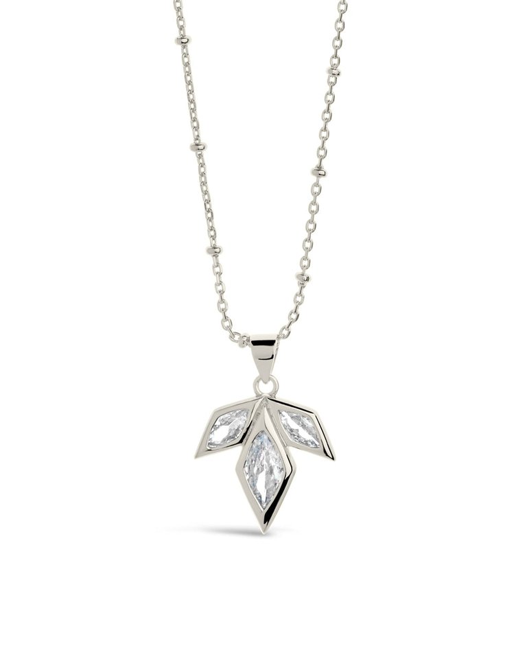 Lissie CZ Pendant Necklace - Silver